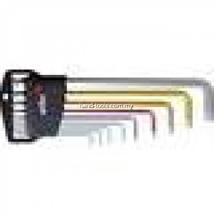 Wiha 369H9 Allen key set 9-piece 1.5 mm,2 mm,2.5 mm,3 mm,4 mm,5 mm,6 mm,8 mm,10 mm,With colour coding Ball head handle