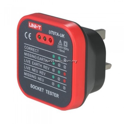 UNI-T UT07A-UK 18 AMP ELCB & SOCKET TESTER