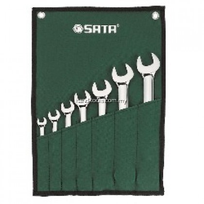 sata 09073  7PC DOUBLE OPEN END SET (METRIC)-(6x7, 8x9,10x11,12x13,14x15,16x17,19x21mm)