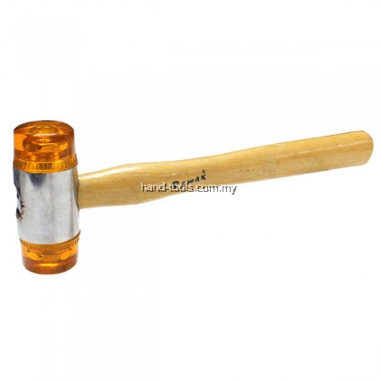 remax 66-PM630R 30mm/280mm (L)PLASTIC MALLET HAMMER with Wooden Handle Used to strike materials that must not be damaged, like gears, bearings, keys, pulleys, etc(66-PM630R)