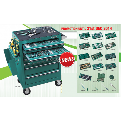 Sata 95107P-15A 298 PCS TOOLS SET WITH 7 DRAWER ROLLER CABINET Sata 95107P-15A 298 PCS TOOLS SET WITH 7 DRAWER ROLLER CABINET