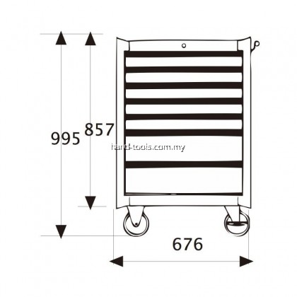 MR.MARK MK-EQP-0318 7-DRAWERS ROLLER CABINET WITH MIS SYSTEM