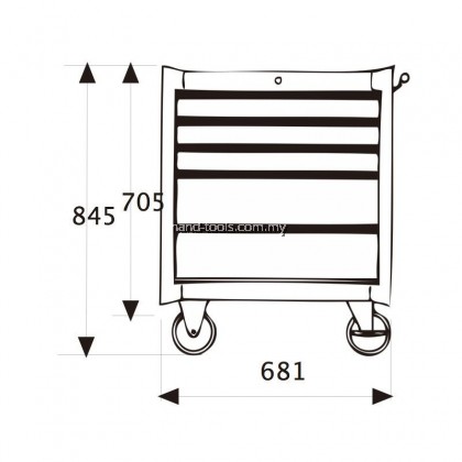 MR.MARK MK-EQP-0319 5-DRAWERS ROLLER CABINET WITH MIS SYSTEM