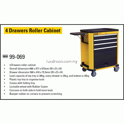 stanley 99-069 4 Drawer Roller Cabinet 