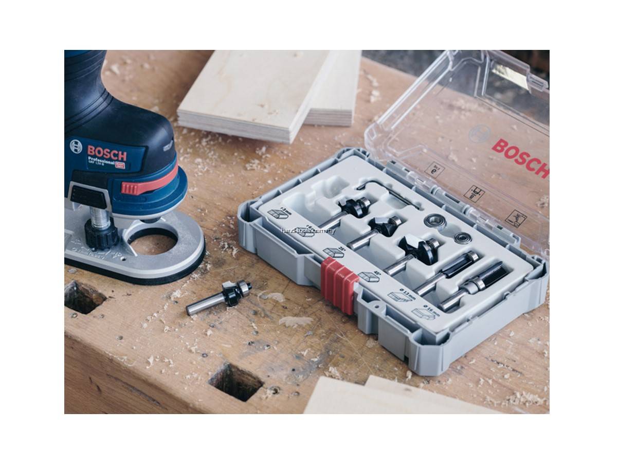 Bosch 2607017470 6pcs x 1/4" Trim and Edging Router Bit Sets