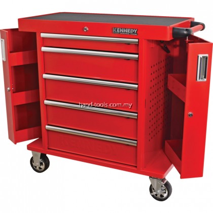 kennedy KEN5942620K RED-36" 5 DRAWER ROLLER CABINET