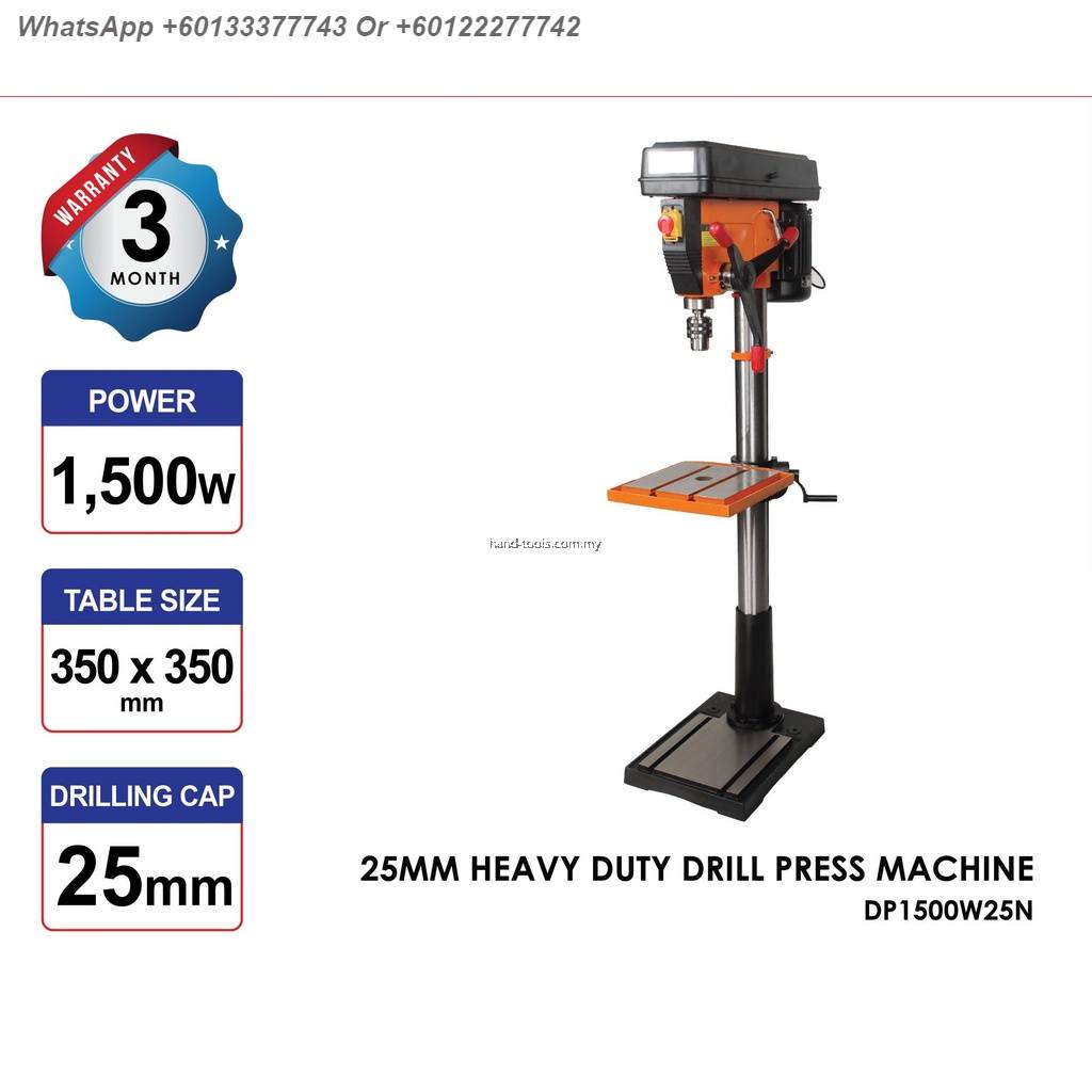 dacho DP1500W25K 25MM 1500W HEAVY DUTY DRILL PRESS MACHINE Stand Drill