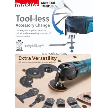 MAKITA TM3010CX6 Multi Tool Machine 320W Oscillating Multi Cutter TM3010
