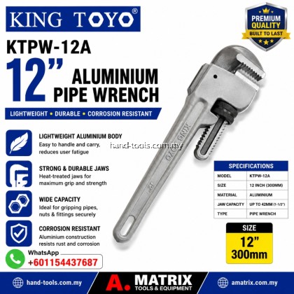 kingtoyo ktpw-12a 12inch Aluminium Pipe Wrench