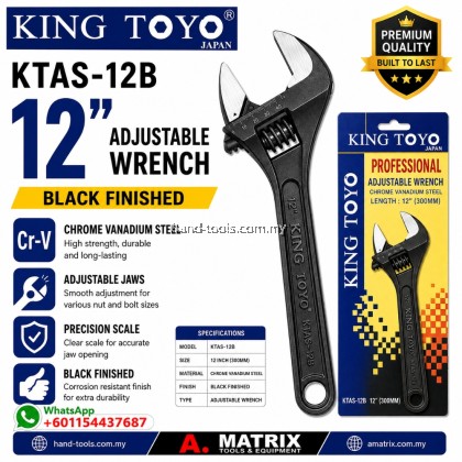 kingtoyo ktas-12b 12inch black finished Adjustable wrench