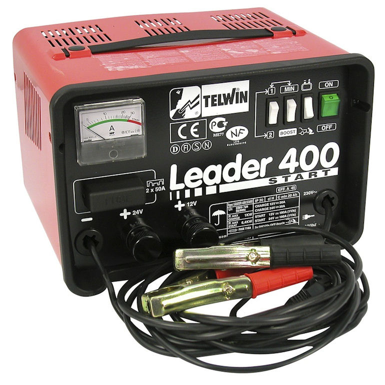 telwin Leader 400 Start Battery Charger 1kW-6.4kW, 12/24V Battery