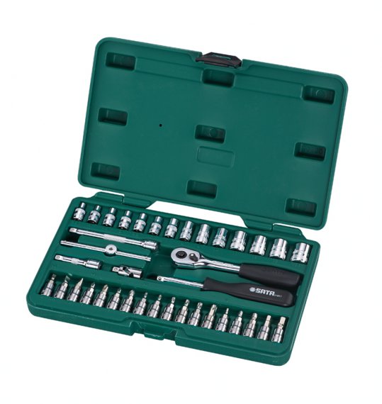 SATA-09002 38 Pc. 1/4" Drive 6 Point Metric Socket Set(09002)6pt ...
