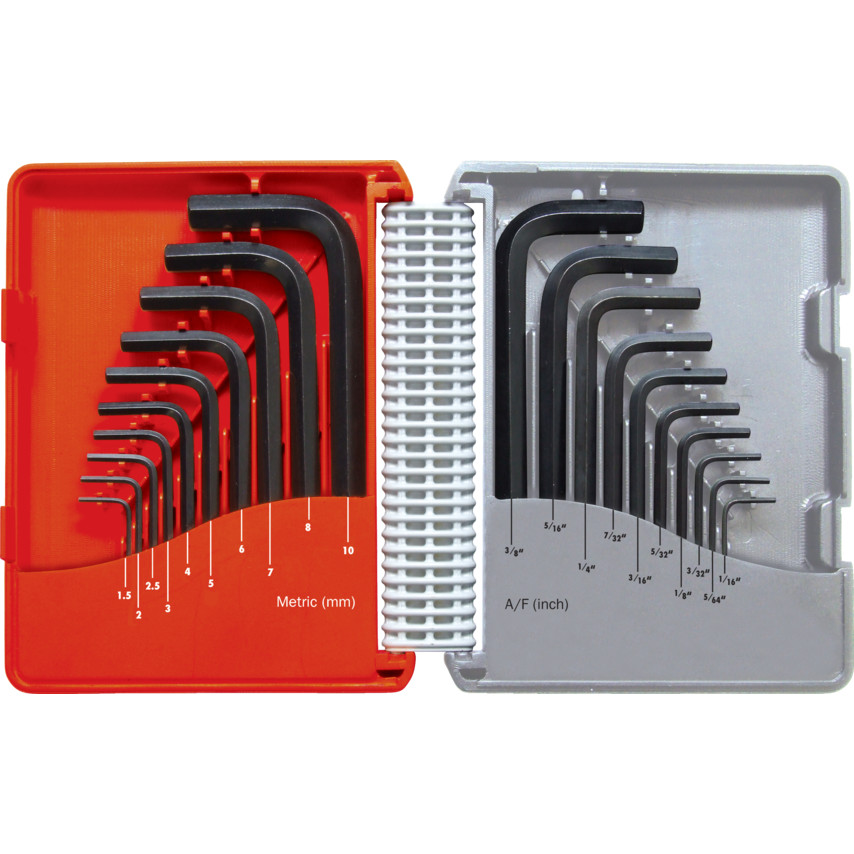 Kennedy.KEN6011060K COMBINATION SHORT ARM MM/AF HEX KEY SET (20PCE)