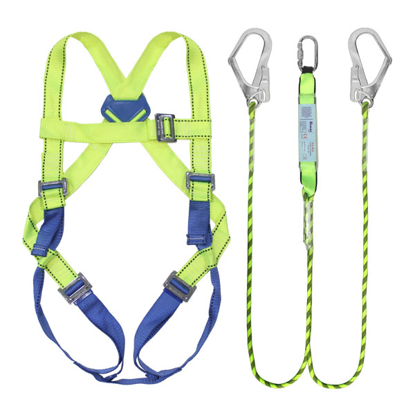 91SH089 SAFETY HARNESS With Double Hooks Lanyard
