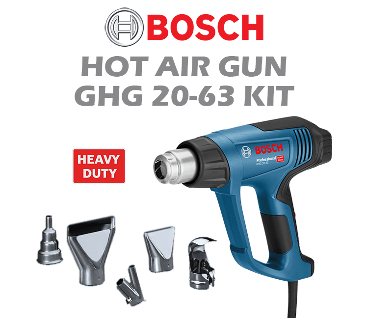 BOSCH GHG2063 KIT PROFESSIONAL HEAT GUN 2000W (HEAVY DUTY)