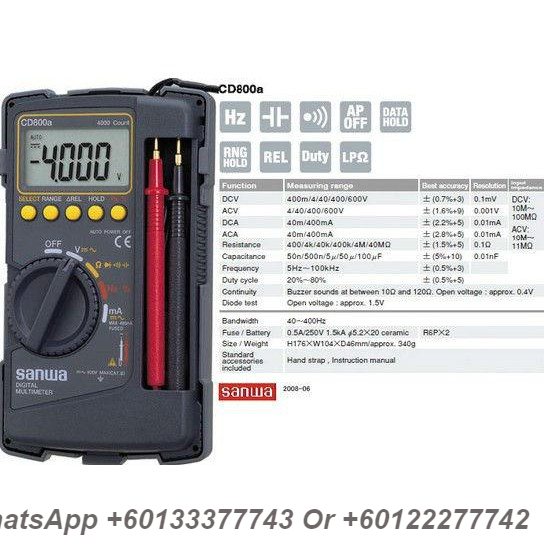SANWA CD800A Digital Multimeter (JAPAN)